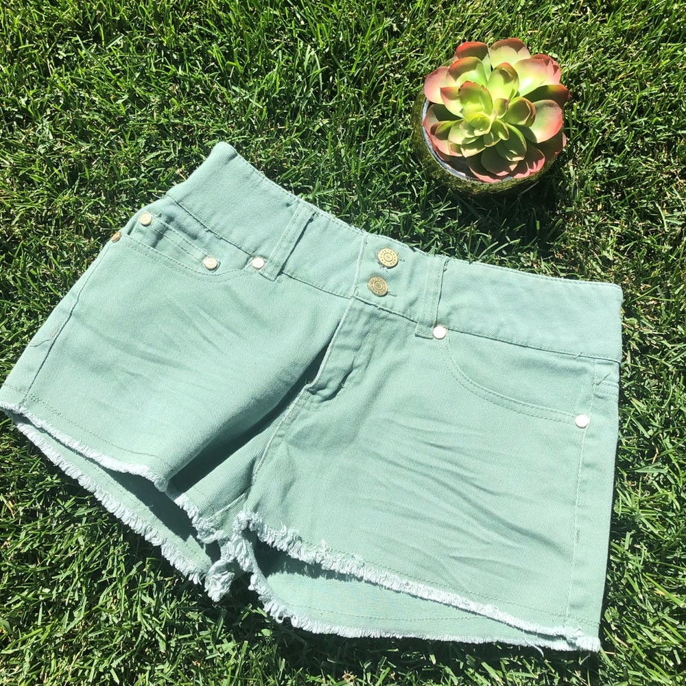 Army green shorts